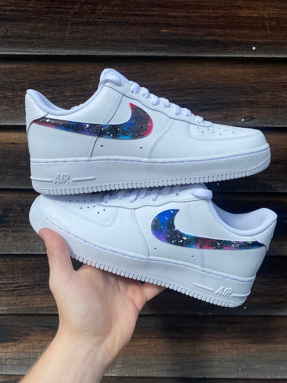 Custom galaxy air force ones Clearance