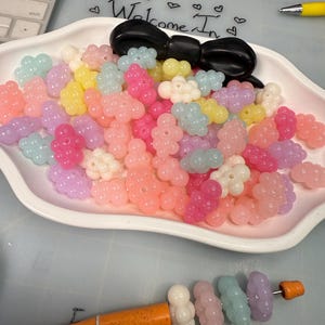 cloud jelly beads mix / small cloud beads/ pastel color clouds bubble for tubs