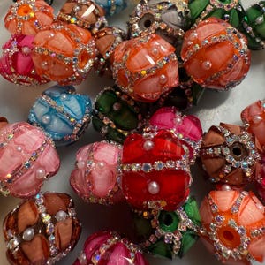 fancy heart and pearl fancy beads / fancy beads for pens / crafts/ bing beads