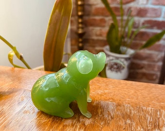 Vintage Chinese Jade Pig, Lucky Pig Chinese almanac figurines, vintage jade figurines, Chinese new year