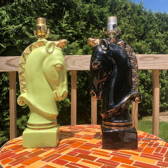 Horse head lamps vintage deals
