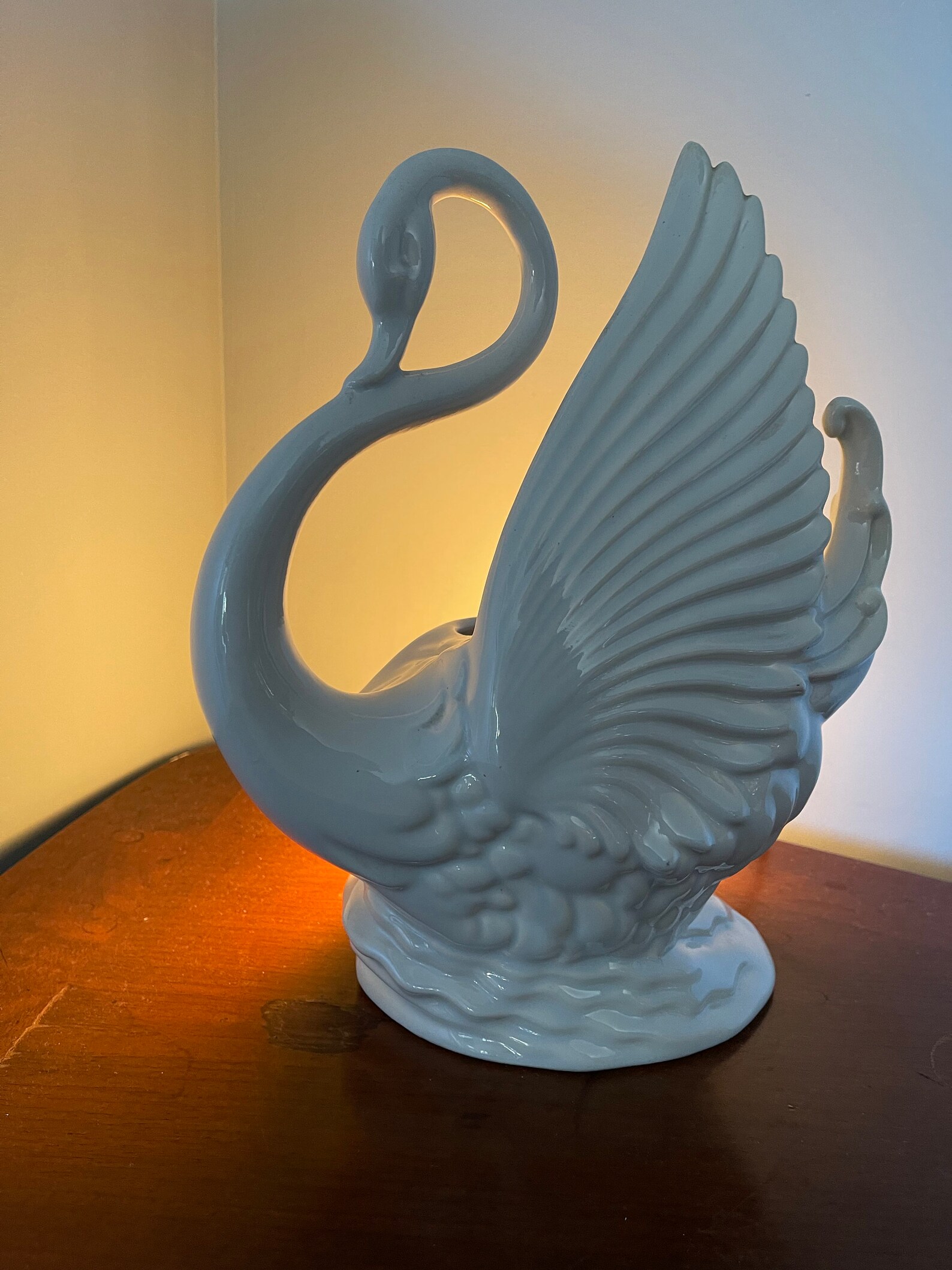 Vintage Swan Planter MCM Television Lamp Maddux of | Etsy