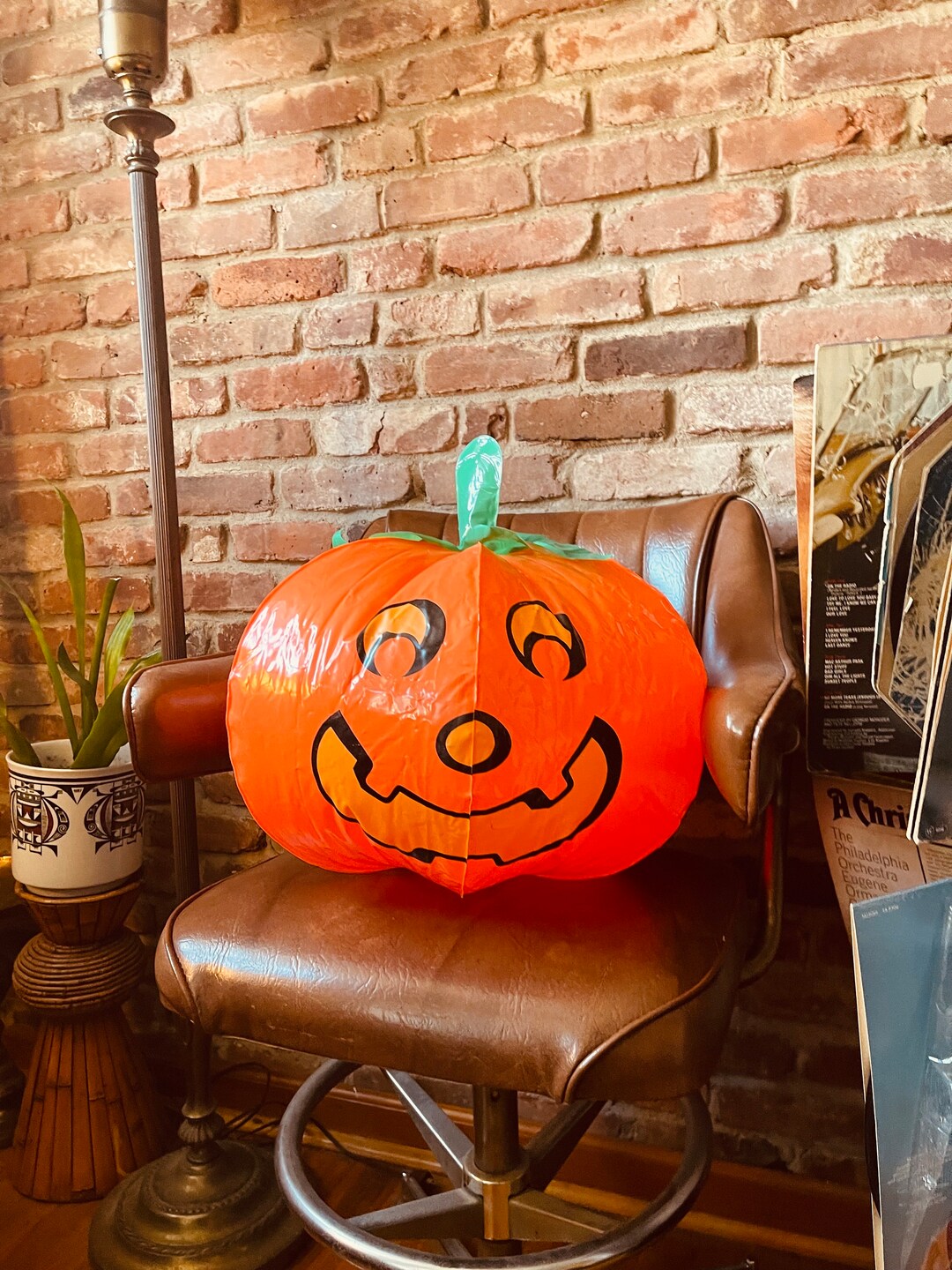 Vintage Preowned Inflatable 1980s90s Jack O Lantern, Vintage