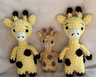 Geoff the Giraffe - Crochet Plushie - Regular and Junior Sizes