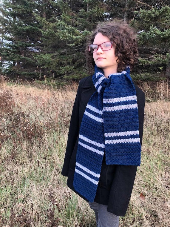 Crochet Ravenclaw Scarf Harry Potter Cosplay Adult Size - Etsy