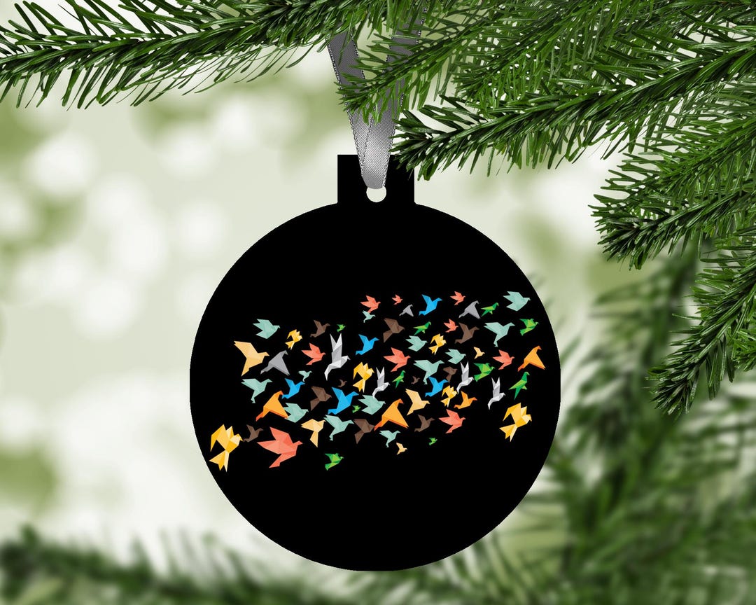 Christmas Decor / Origami Birds Art / Christmas Gift / Christmas