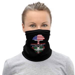 Basque Roots Neck Gaiter American Born Basque Flag Face Mask Tube Bandana Headband Multifunctional