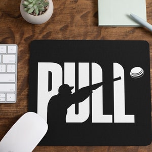 Clay Shooting Mousepad / Sporting Clays Desk Mat / Trap Shooting Mousepad / Mousepads with Art / Mouse Pad / Mousepad Office Decor