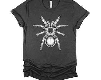 【WHITE】Tarantula shirt Tarantula White T Shirt Top Spider Tee Design Art - Mens, Womens