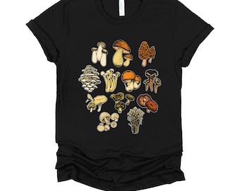Mushroom Shirt | Cottagecore Mushroom Tee | Botanical Fungi Shirt | Nature Aesthetic T-Shirt | Mushroom Lover Gift XS-4X