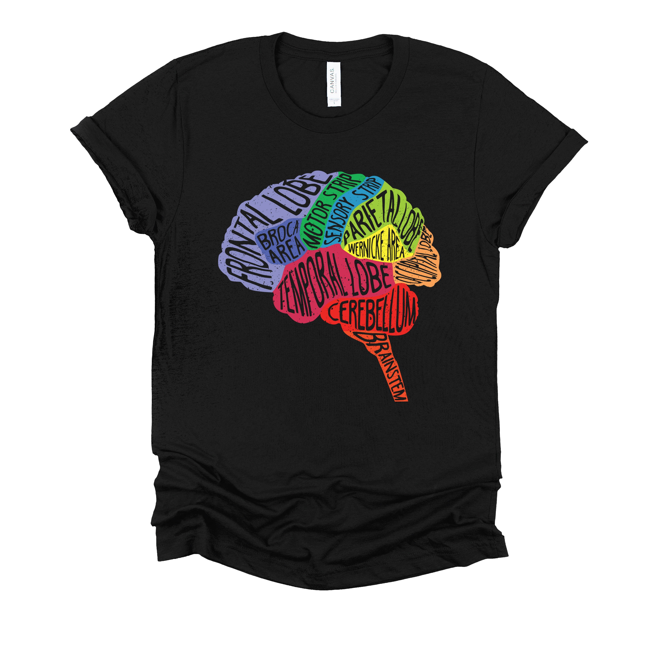 Brain Parts Tshirt, Neurologist Shirt, Neuroscience Tee, Neuron RN 