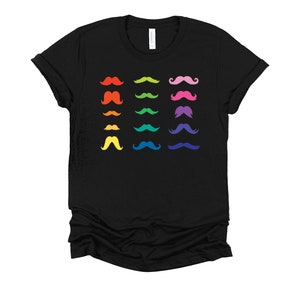 Colorful Mustache T-Shirt Colorful Mustache T-Shirt