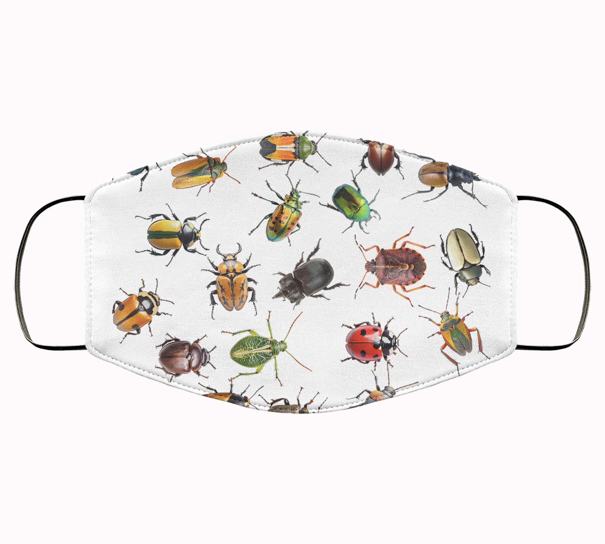 Bugs Design Face Mask / Insect Print Travel Mask / Fun Vacation ...