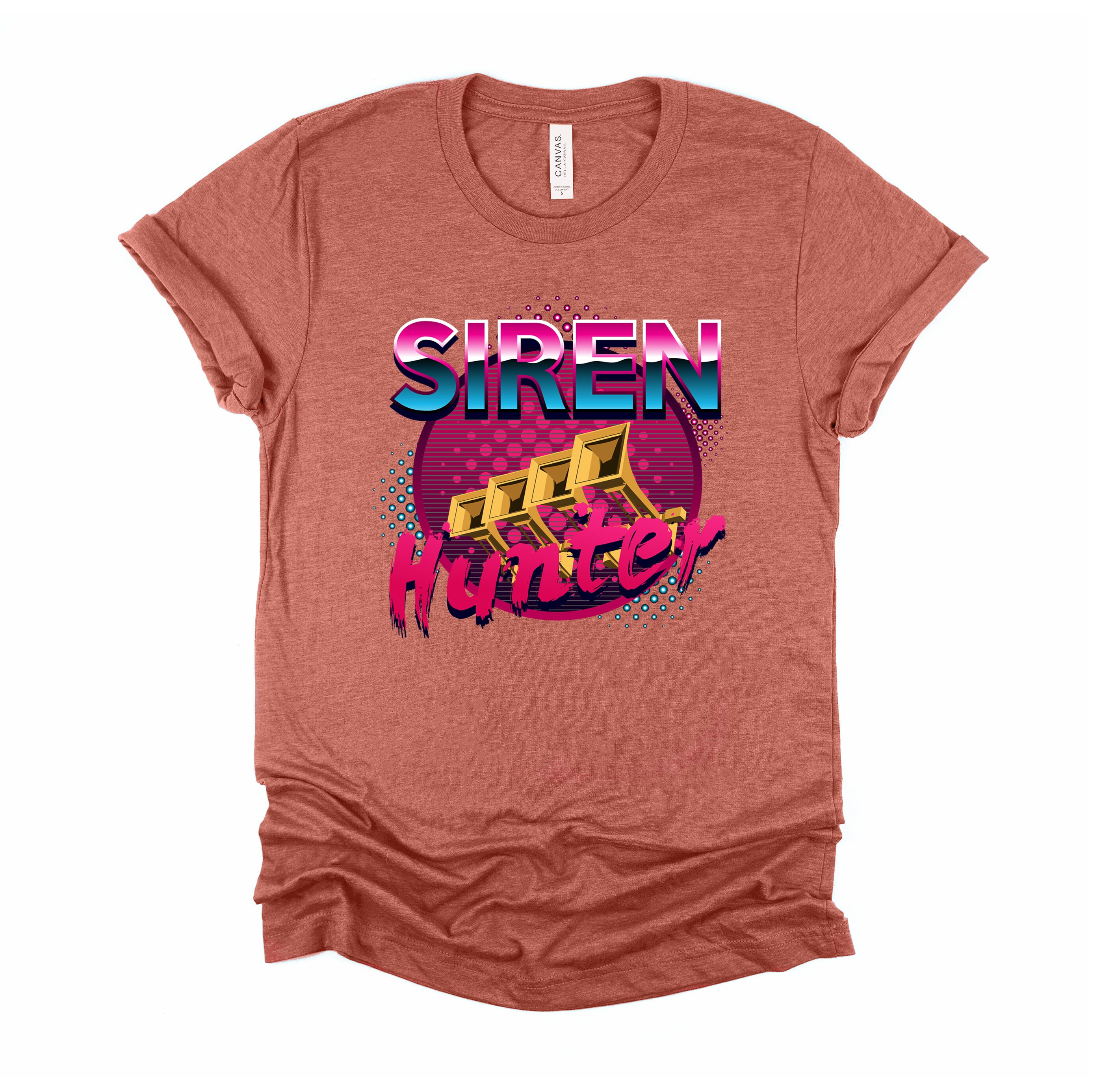 Siren Hunter Tshirt Tornado Chaser Emergency Weather Short