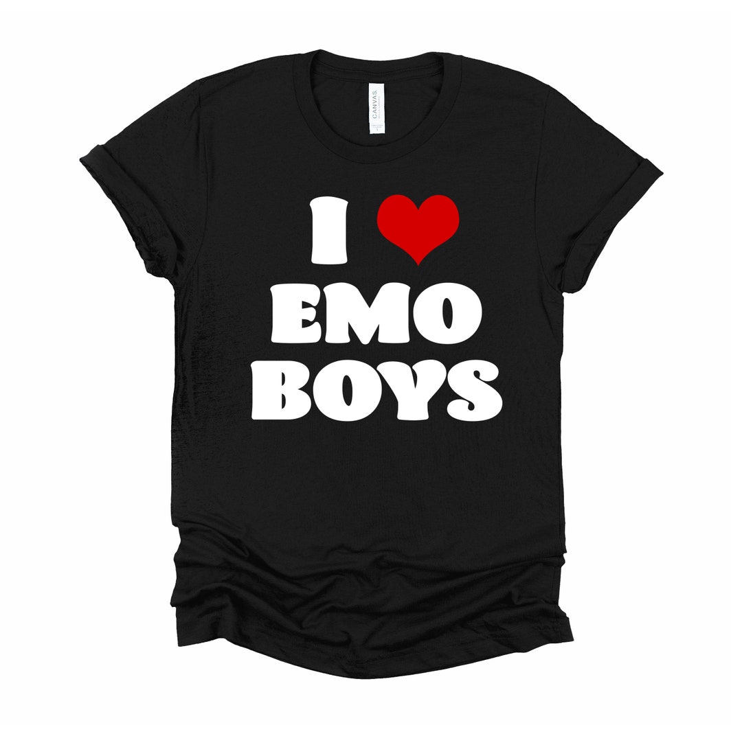 I Love Emo Boys Shirt Emo Shirt I Heart Emo Boys Emo -  Hong Kong