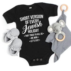 Funny Jewish Baby Onesie | Passover Infant Bodysuit | Hanukkah Baby Gift | Holiday Baby Outfit | Unisex 3M-24M