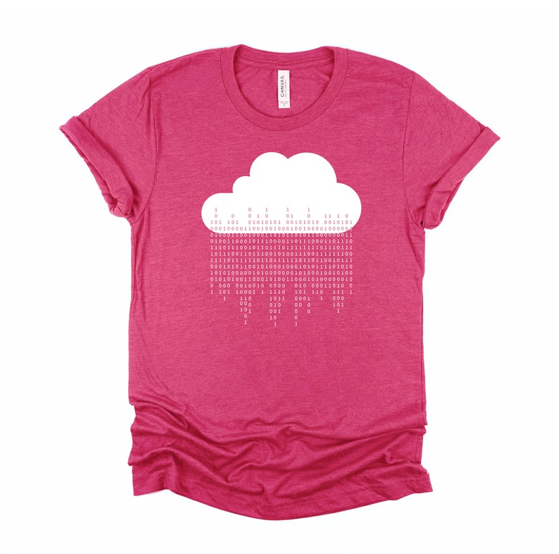 Programmer Tshirt, Binary Code Gifts Computer Science Geek Software Engineer Short-Sleeve Unisex T-Shirt XS-4XL Heather Raspberry