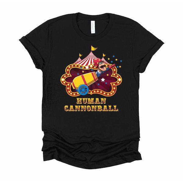 Kids Human Cannonball Shirt / Circus Birthday / Carnival Theme Shirt / Vintage Circus Tent / Ringmaster Shirt / Circus Party Youth T-Shirt