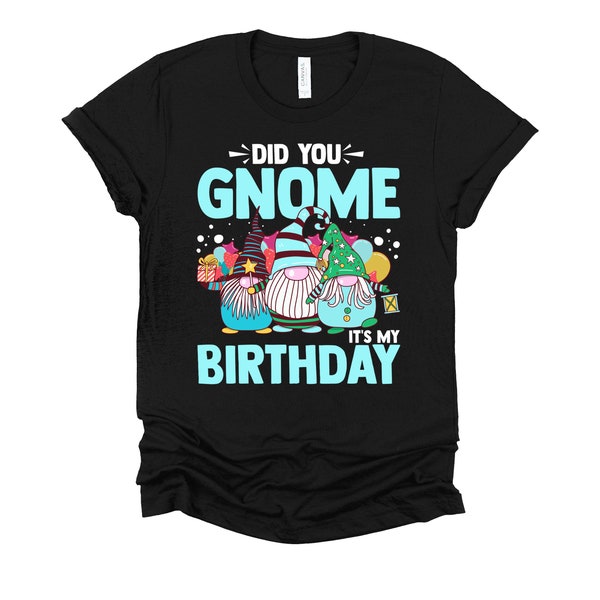 Gnome Birthday Shirt / It's my Birthday Tshirt / Birthday Gnome Tshirt / Gnome Themed Party / Spring Gnome T-Shirt XS-4X