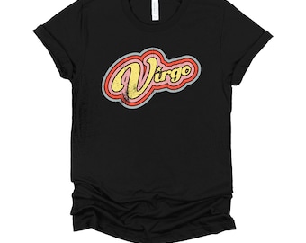 Retro Virgo Zodiac Tshirt, Virgo Shirt, August September Birthday Sign T Shirt, Horoscope Unisex T-Shirt XS-4XL