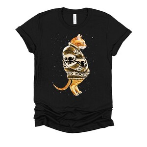 Cat in a Sweater Shirt / Winter Cat / Cat Owner Gift / Kitten Shirt / Feline Lover / Cat Person Shirt / Kitty Cat T-Shirt XS-4X