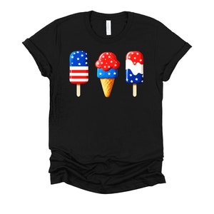 4th of July Popsicle Shirt / Fourth of July / USA Flag Shirt / Ice Cream Shirt / Freedom Shirt / Patriotic Ice Cream T-Shirt XS-4X