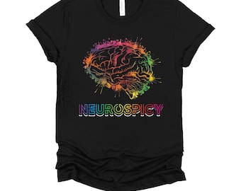 Neurospicy Shirt | Autism Awareness Brain Tee | SPED Mom Gift | Neurodiversity Special Education T-Shirt XS-4X