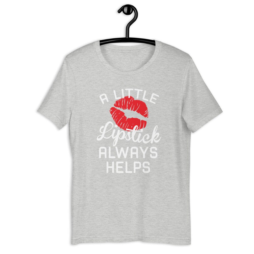 Womens Red Lips Tshirt Lipstick Kiss Shirt A Little Etsy