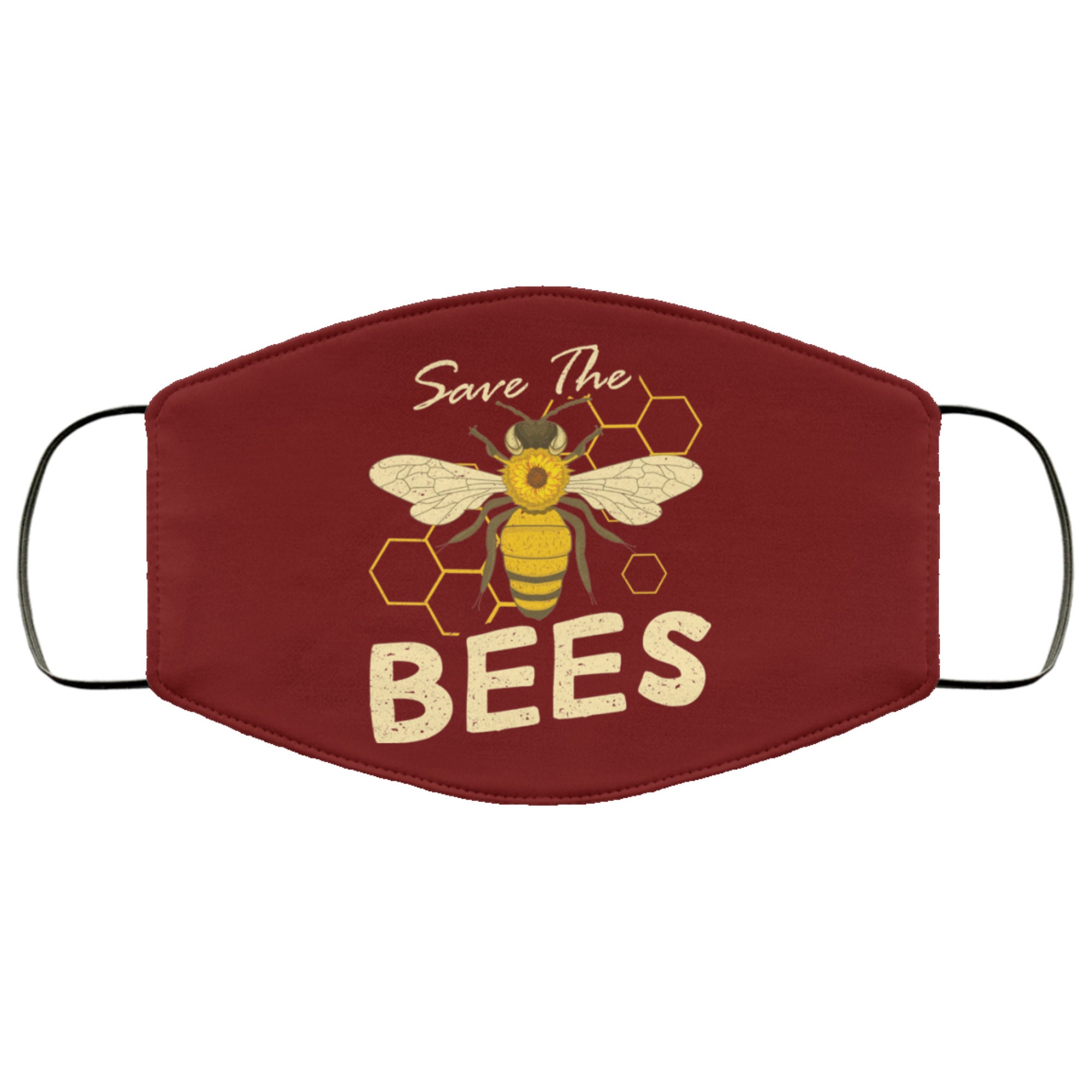 Save the Bees Face Mask Adult and Kids Mask Honey Queen