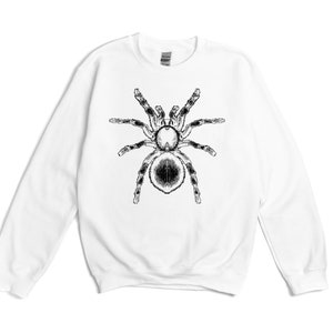 Tarantula Spider Sweatshirt / Halloween Costume Horror Crewneck Sweater / Arachnophobia Spooky Holiday Long Sleeve Shirt Unisex Sweatshirt