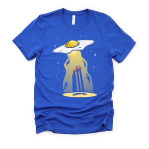 Funny Breakfast Shirt / Food Pun Shirts / UFO Abduction T Shirt / Foodie Gifts Unisex T-Shirt S-4X True Royal
