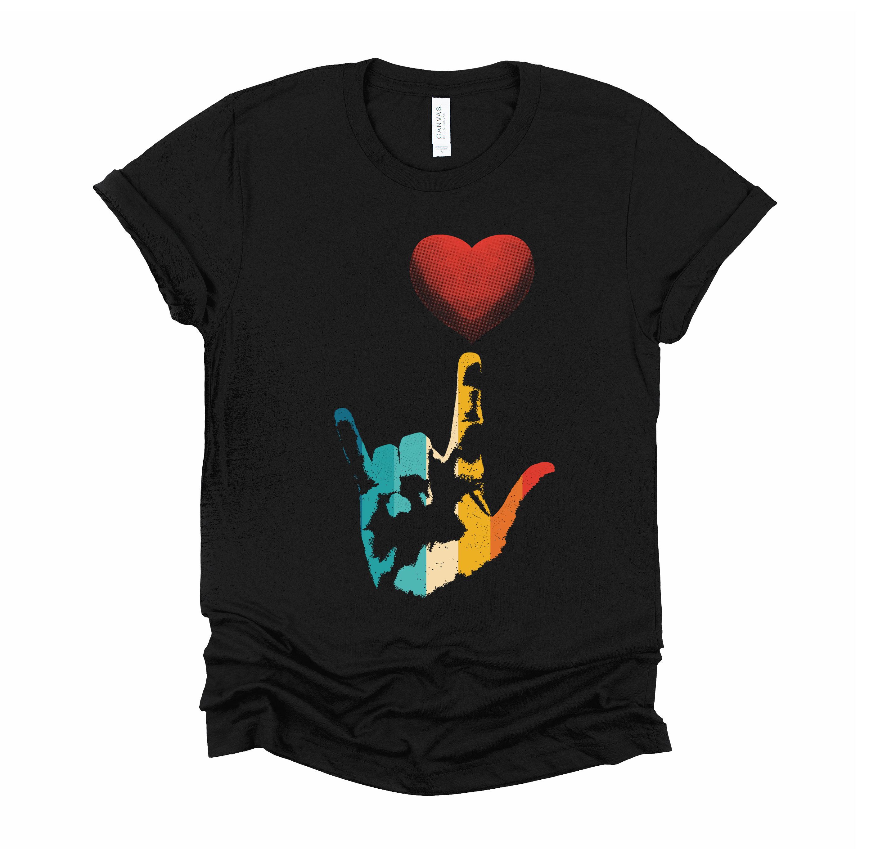 I Love You Shirt / ASL Tshirt / Hand Heart Sign T Shirt / Deaf Mute Tee / Speech Pathologist Unisex T-Shirt XS-4XL
