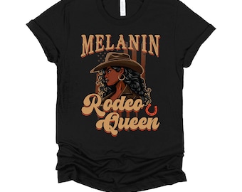 Black Cowgirl Shirt | Melanin Rodeo Queen Tee | Afro Western Gift | Black Story Rodeo T-Shirt XS-4X
