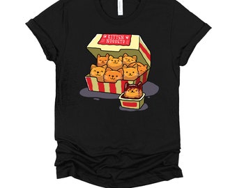 Kitten Nuggets Shirt / Cute Cat / Chicken Nugget / Cat Daddy / Food Meme / Cat Shirt / Cat Momma / Cat Owner / Kawaii Kitten T-Shirt XS-4X