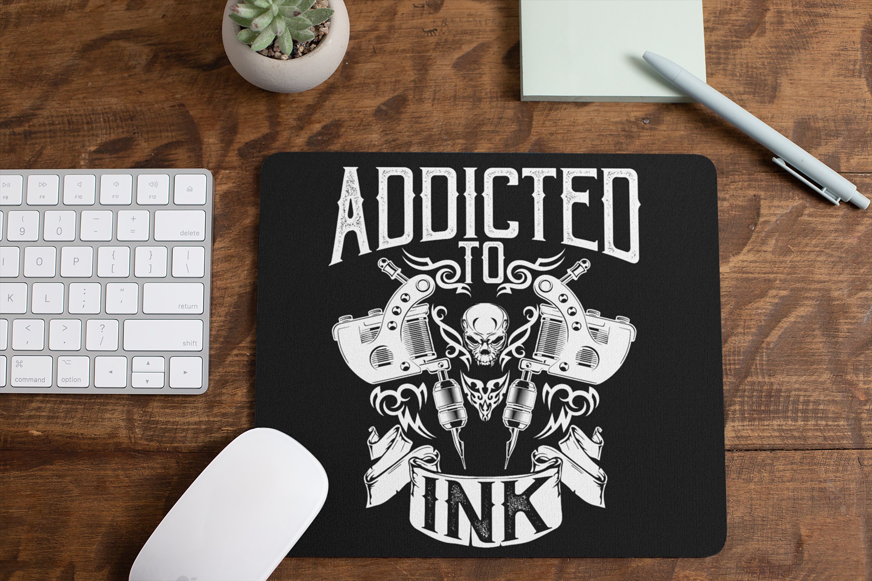 Tattoo Mouse Pad Custom Mousepad Addicted To Ink Tattoo Etsy