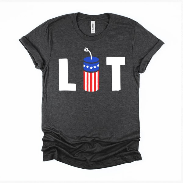 4th Of July Lit Fireworks USA Flag Tshirt, Independence Day July 4th Freedom Unisex T-Shirt XS-4XL