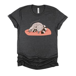 Raccoon Face Bandit Masked City Life Coon Animal Gray Cotton