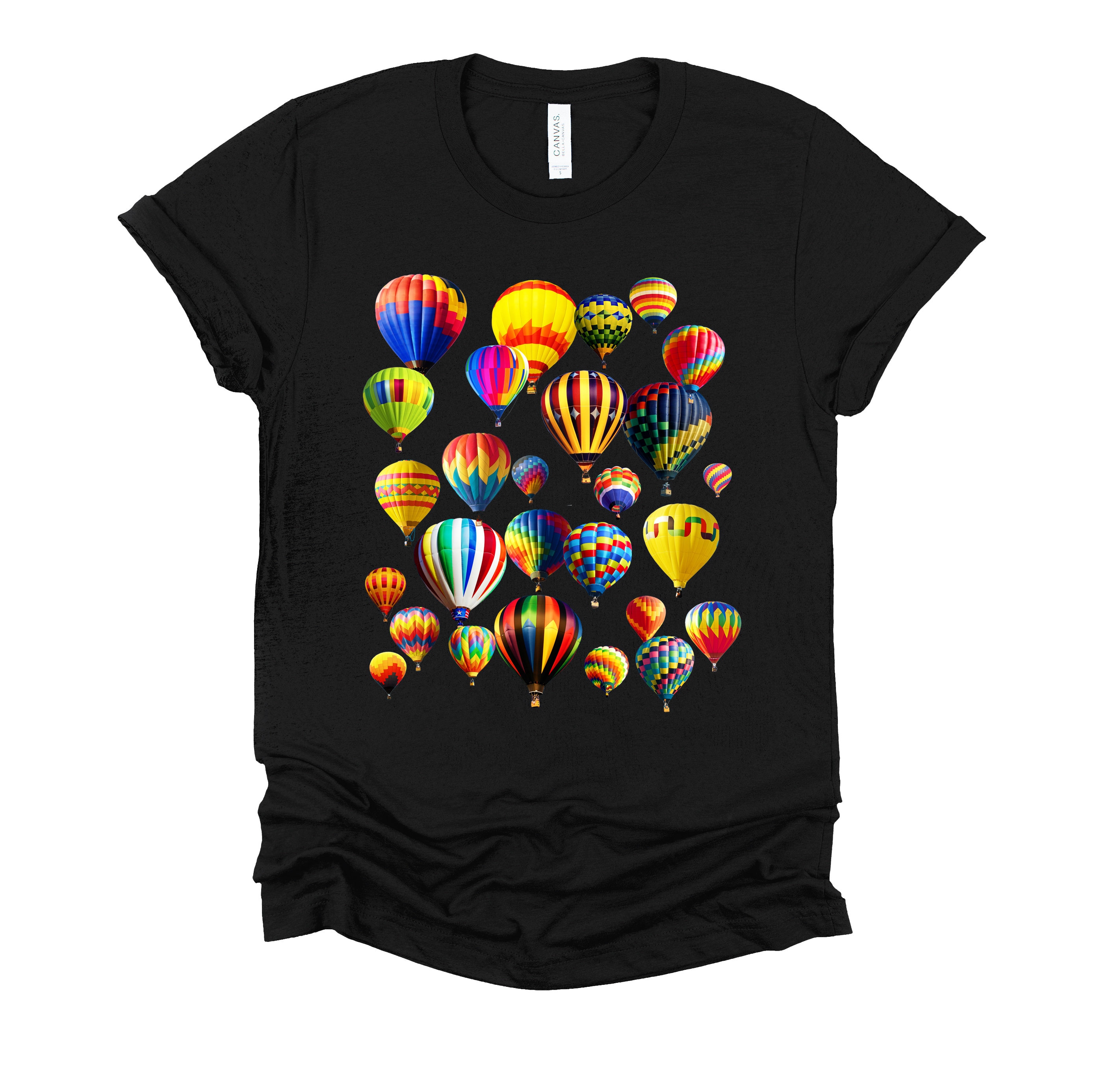 Cute Hot Air Balloon Tshirt - Aviation Balloons Short-sleeve