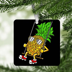 Pineapple Swinger Ornament / Christmas Aluminum Ornament / Decorative Ornament / Pineapple Ornament / Pineapple Decor / Holiday Ornaments