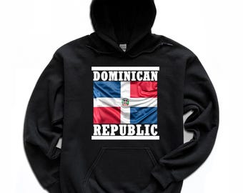 Dominican Republic Hoodie / Punta Cana / Hooded Sweatshirt / Santo Domingo / Country Flag Pullover / South America / Crewneck Hoodie