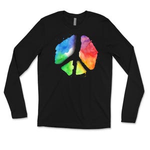 Rainbow Peace Long Sleeve / Peace Sign / Long Sleeve Shirt / Peace Symbol / Boho Fashion / Hippie Outfit / Bohemian Clothing