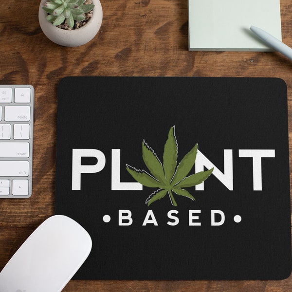 Marijuana Leaf Mousepad / Plant Based Desk Mat / Pot Leaf Mouse Pad / 420 Gift / Mousepads with Art / Mouse Pad