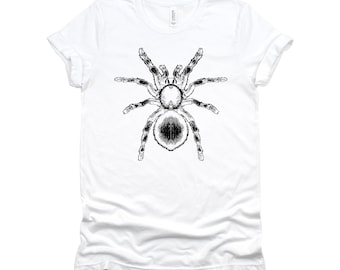 Tarantula White T Shirt Top Spider Tee Design Art - Mens, Womens