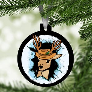 Deer Christmas Ornament / Christmas Decor / Reindeer Christmas Decoration / Christmas Gift / Xmas Tree Decor / Holiday Decor