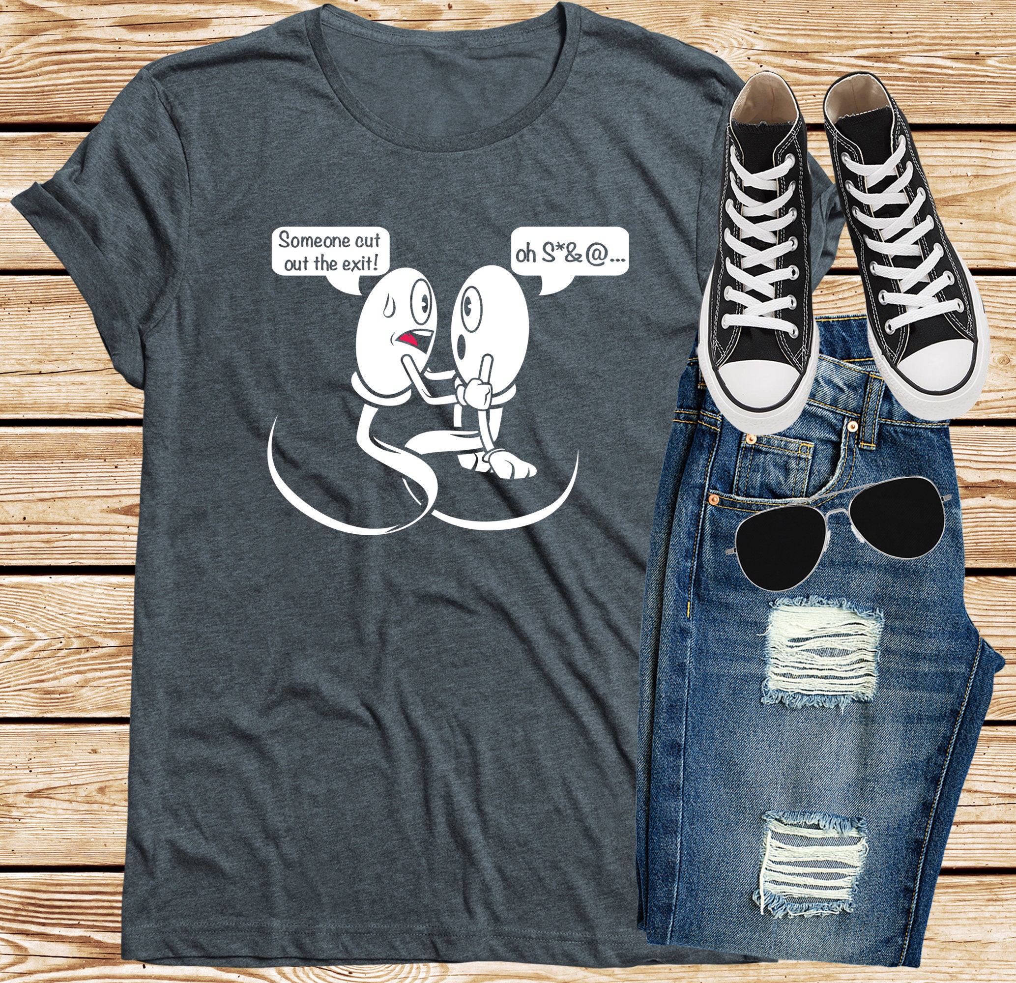 Mens Funny Vasectomy Shirt Sperm Shooting Blanks Father's Etsy