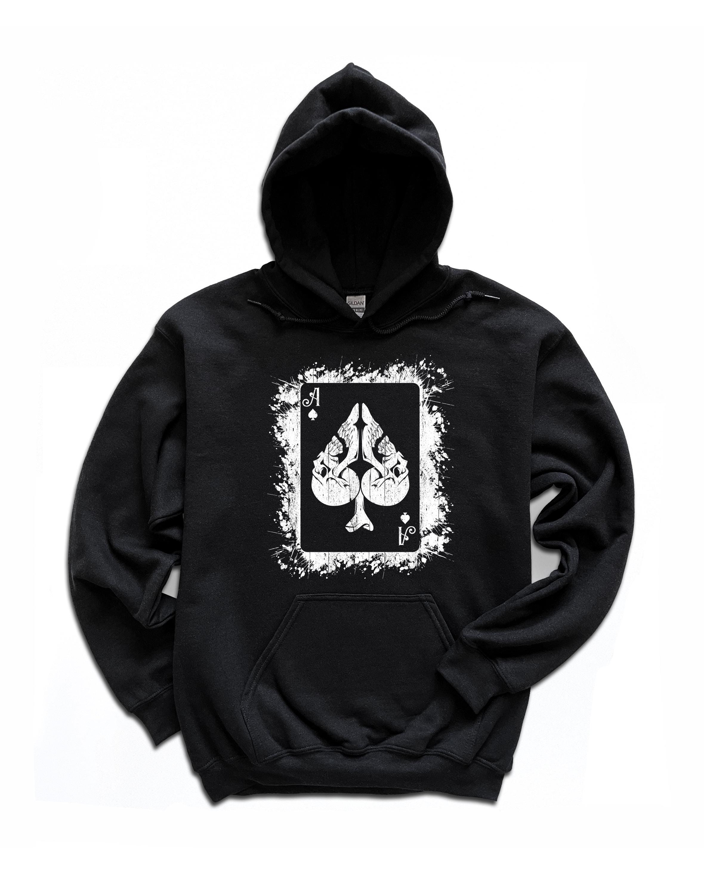 Ace of Spades Hoodie Playing Cards Hooded Sweatshirt Game