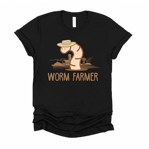 Kids Youth Worm Farmer T-Shirt Gardening Gift Shirt, Farm Compost Farming Living Unisex Tee S-XL