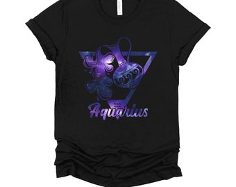 Aquarius Shirt | Zodiac Aquarius T-Shirt | Aquarius Birthday Gift | Astrology Shirt | Horoscope Zodiac Tee XS-4X