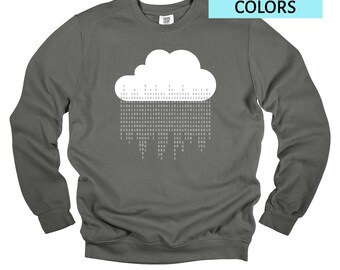 Programmer Sweatshirt / Binary Code Gift / Computer Science Sweater / Software Engineer / Computer Geek Unisex Pullover Comfort Colors S-3XL