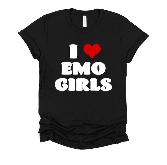 I Love Emo Girls Tshirt / I Heart Emo Girls T Shirt / Y2K -  Australia